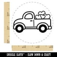 thumbnail image 2 of Cute Truck with Hearts Self-Inking Rubber Stamp Ink Stamper - Sky Blue Ink - Small 3/4 Inch, 2 of 7
