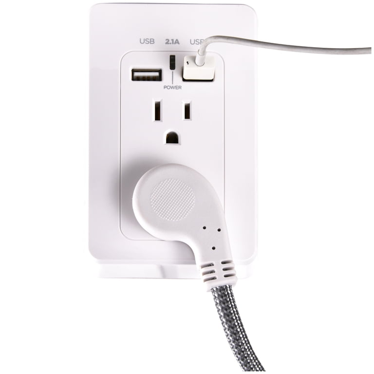 Gator Cable 2-Port USB Wall Charger 10W Fast Charger - 6ft Cable, US Plug, Black