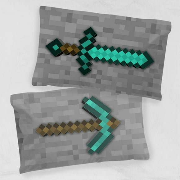 Minecraft Diamond Life Crafted Items Pillowcase