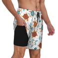 thumbnail image 3 of Picia Various Turtle pattern Mens Swim Trunks with Compression Liner Stretch Beach Shorts Quick Dry with Zipper Pockets No-Chafing Board Shorts-3X-Large, 3 of 9