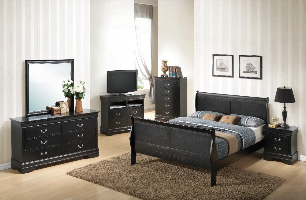 King Size Metal Platform Bed Frame No Box Spring Needed Black for Master Bedroom