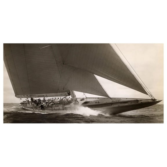Global Gallery's 'J Class Sailboat, 1934' By Edwin Levick Unframed Giclee on Paper Print