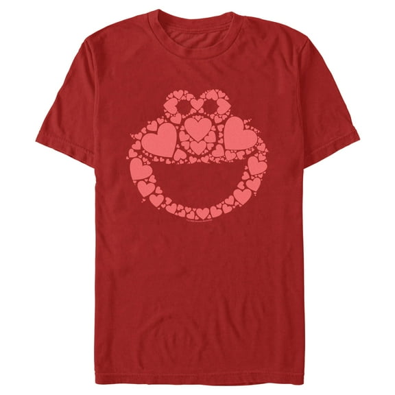 Men's Sesame Street Elmo Heart Fill  Graphic T-Shirt