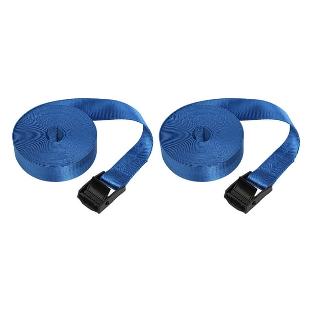 2 correas de amarre con hebilla de leva ajustable, correas de amarre portátiles Azul oscuro
