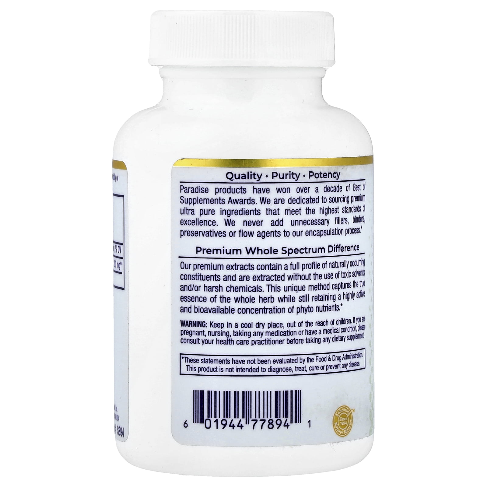 Paradise Herbs Sun Theanine®, 90 Vegetarian Capsules (200 mg per Capsule)