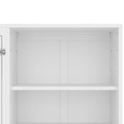 Mintazer Murphy Queen Bed with Reversible Storage Cabinet, Multifunctional Foldable Platform Bed with Adjustable Shelves & Drawer for Guest Room Bedroom, White
