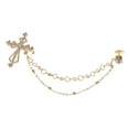 thumbnail image 2 of Fiesta De Bodas Oro Cristal Cruzado Ropa Broche Cadena Bor Sunnimix Botones de cuello, 2 of 8