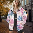 thumbnail image 5 of Garronmavis Colorful Tie Dye Women Oversized Sweatshirts Lightweight Cozy Women's Zip Up Long Sleeve Sweatshirts Comfy Warm Zip Up Hoodies for Womens Size 4XL, 5 of 7