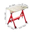 thumbnail image 2 of VEVOR Table de Soudage 30 '' x 20 '' Table de Soudage en Acier Trois 1,1 Po. / 28mm Fentes Table de Banc de Soudage Angle Réglable & Hauteur Table Portable, Roulettes, Rails de Guidage Rétractables, Pied de Nivellement Excentrique, 2 of 9