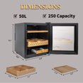 thumbnail image 6 of 50L Electric Cigar Humidor with Cooling, Heating & Humidity Control, 250 Counts Capacity Cigar Humidor Humidifiers with Constant Temperature Controller, Father's Day Gift for Men, 6 of 9