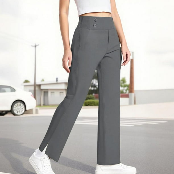Cowsor Girl's Bootcut Yoga Pants,High Waisted Casual Kids Bell Bottoms Pants