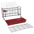 thumbnail image 5 of Pawhut Metal Wire Small Animal Pet Cage with Wheels, Red & Black, 42”, 5 of 10