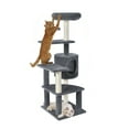 thumbnail image 3 of Vibrant Life Medium Cat Tree Tower with Scratching Post and Cozy Condo, Gray, 3 of 9
