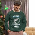 thumbnail image 5 of Christmas Sweatshirt, Papa's Fishing Sweatshirt, Love Fishing & Being Papa Gift for Grandpas & Dads, Unique Fisherman Sweater, 5 of 5