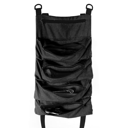 

Multifunction Roller Tool Bags Wrench Screwdriver Organizer Tool Hanging Storage Bag Zipper Carrier Tote Storage Bag Black