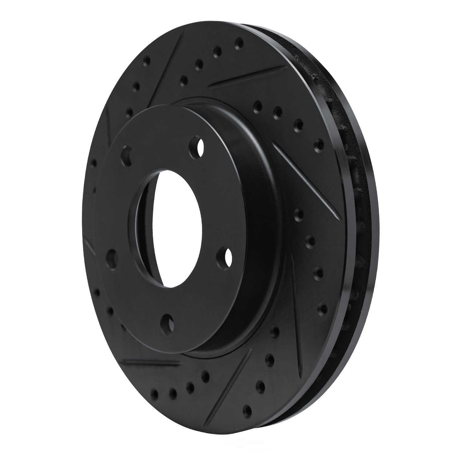 Dynamic Friction Company 633-46004L DFC Brake Rotor - Drilled And Slotted - Black