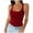 Wine, variant on TGPMGRZ Ribbed Tank Tops with Built in Bra Womens Slim Fit Spaghetti Strap Undershirt Light Blue Size L