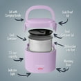 thumbnail image 6 of Nostalgia 20 oz Portable Heated Lunch Box with Stainless Steel Lunch Container, Lavender, 6 of 9