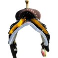 thumbnail image 4 of Resistance Youth Rough Out Hard Seat Western Barrel Saddle With White Buck Stitch-10 12 13 Inch, 4 of 5