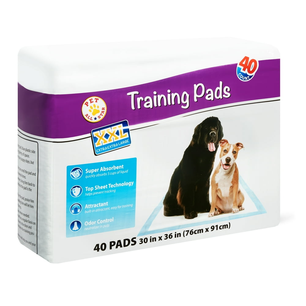 Pet All Star XXL Training Pads, 30 in x 36 in, 40 Count