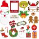 thumbnail image 2 of CIVI Accesorios de fiesta de Navidad Decoración Santa Muñeco de nieve Accesorios de fotografía Kit de accesorios de fotomatón de Navidad, 2 of 3
