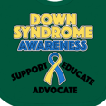thumbnail image 4 of Inktastic Down Syndrome Awareness Support, Educate, Advocate Boys or Girls Baby Bib, 4 of 4
