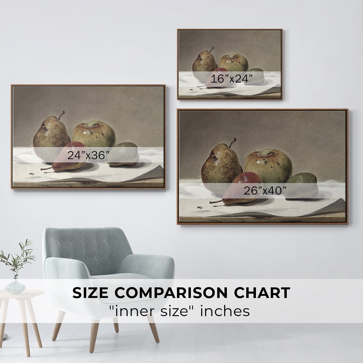 Vintage Botanical Print-VII By Wexford Home Framed in Walnut Wood Gallery Wrapped Canvas 27 in. x 41 in.