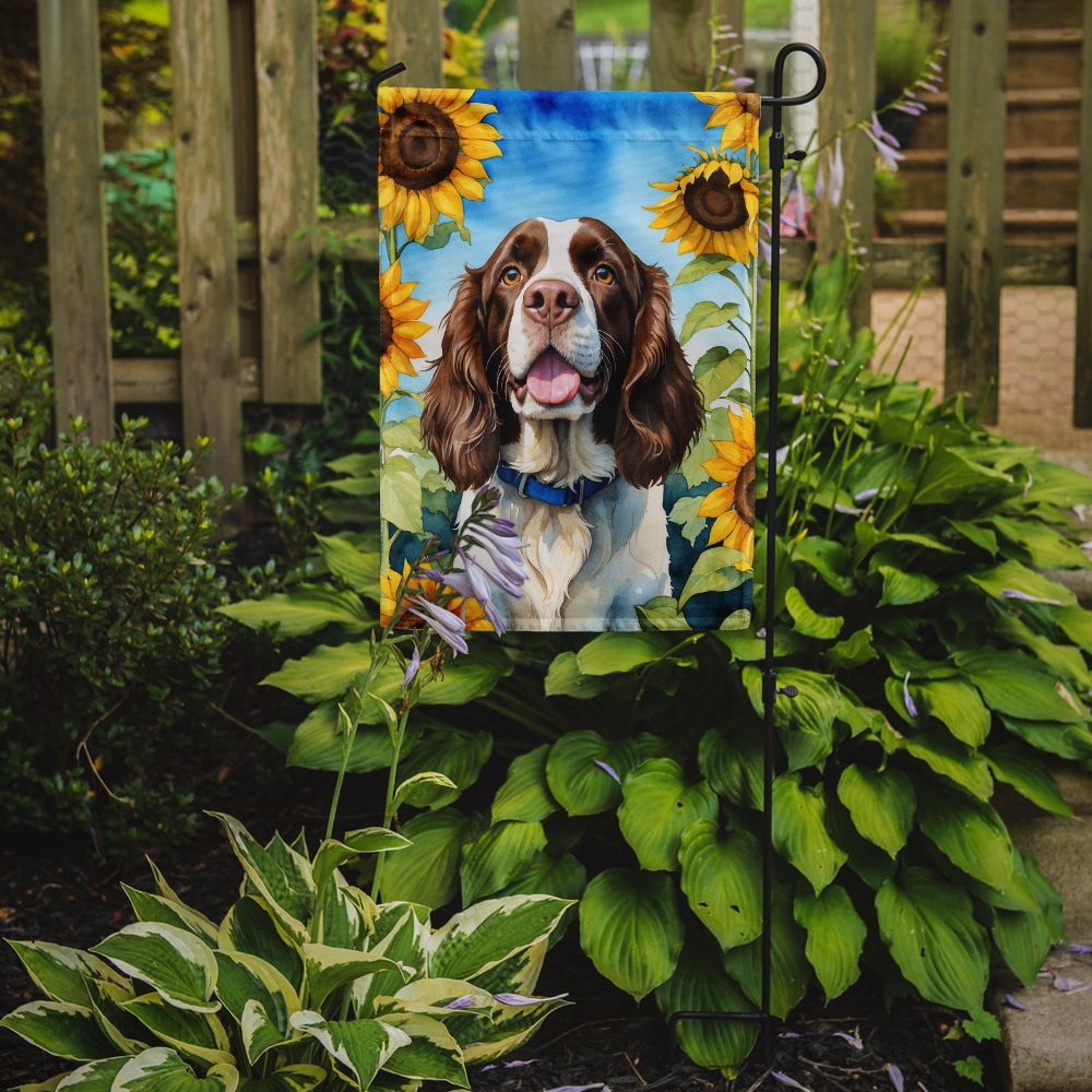 English Springer Spaniel in Sunflowers Garden Flag Mailbox Flag Decorative Yard Flag Banner Outside Patio Artwork Yard Flower Beds  Garden Size  Multicolor