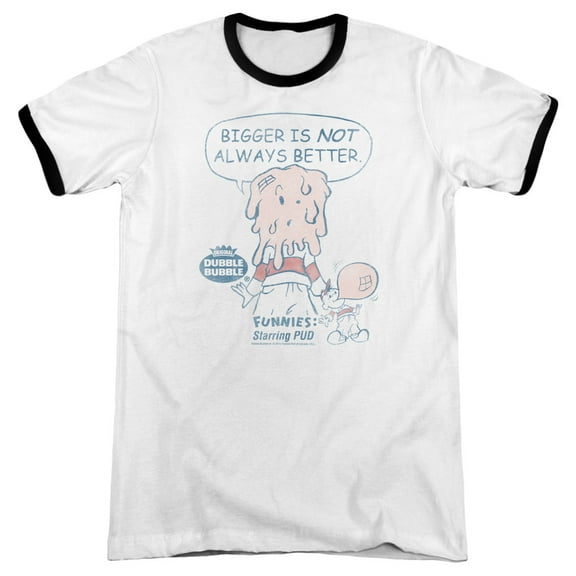 Dubble Bubble Bigger Adult Ringer White/Black