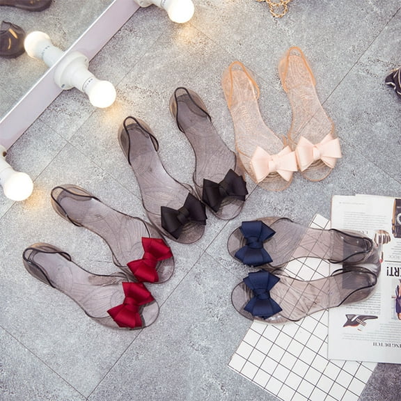 HAKIDZEL Flat Jelly Shoes Beige Woman Summer Footwear 1 Pair 9 039In