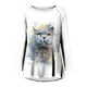 thumbnail image 4 of Blusa de manga larga con cuello redondo para mujer, camisetas informales con estampado de animales Pompotops  FGAJ793, 4 of 5