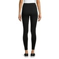 thumbnail image 3 of Time and Tru Women's High Rise Knit Leggings, 2-pack, 3 of 11