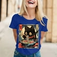 thumbnail image 2 of Womens Anime Cat Ramen Graphic T-Shirts Japanese Funny Graphic Short Sleeve Tees Kawaii Cat Anime Gifts Tops, 2 of 5