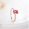 thumbnail image 3 of Cushion Cut Lab Pink Tourmaline and Moissanite Solitaire Engagement Ring in 925 Sterling Silver – Elegant Wedding Promise Ring for Women – Unique Anniversary Jewelry Gift, 3 of 6