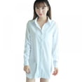 thumbnail image 1 of Sacredtree Womens Button Down V Neck Shirts Long Sleeve Blouse Roll Up Cuffed Sleeve Casual Work Plain Tops, 1 of 6