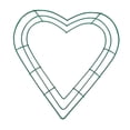 thumbnail image 1 of Anillos de guirnaldas de de en forma de corazón Artesanías de bricolaje Formulario de corona de hierro colgante para jardín de jar, 1 of 9