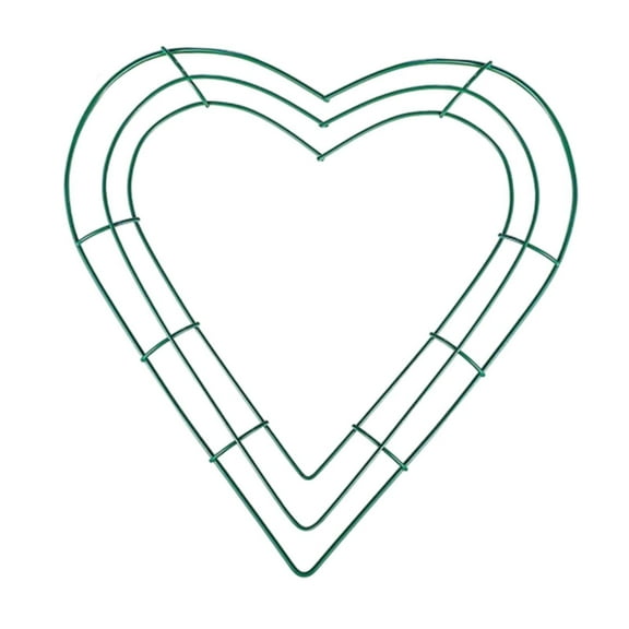 yotijay Heart Shaped Wire Wreath Frame Floral Wreath Making Rings for Ceremony Party
