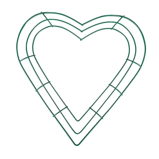 Anillos de guirnaldas de de en forma de corazón Artesanías de bricolaje Formulario de corona de hierro colgante para jardín de jar