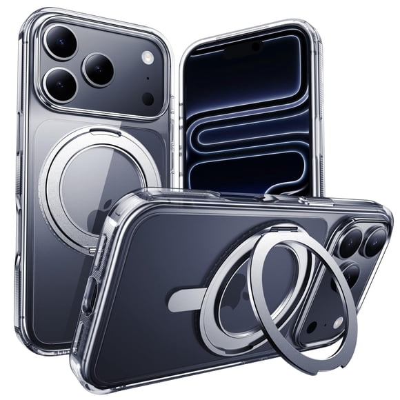 UGREEN Funda para iPhone 17 Pro MAX MagSafe con 360° Gira Soporte Anillo Plegable, Case Ring Magnético con Protección Anti-Caídas y de Lente, Carcasa Soporte S