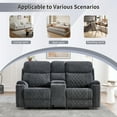 thumbnail image 2 of Bonzy Home Power Reclining Loveseat — Fabric Electric Recliner Sofa with Cup Holders, USB-C Charging Ports & Hidden Storage, 2-Seat for Small Living Room/Bedroom, Grey, 2 of 6