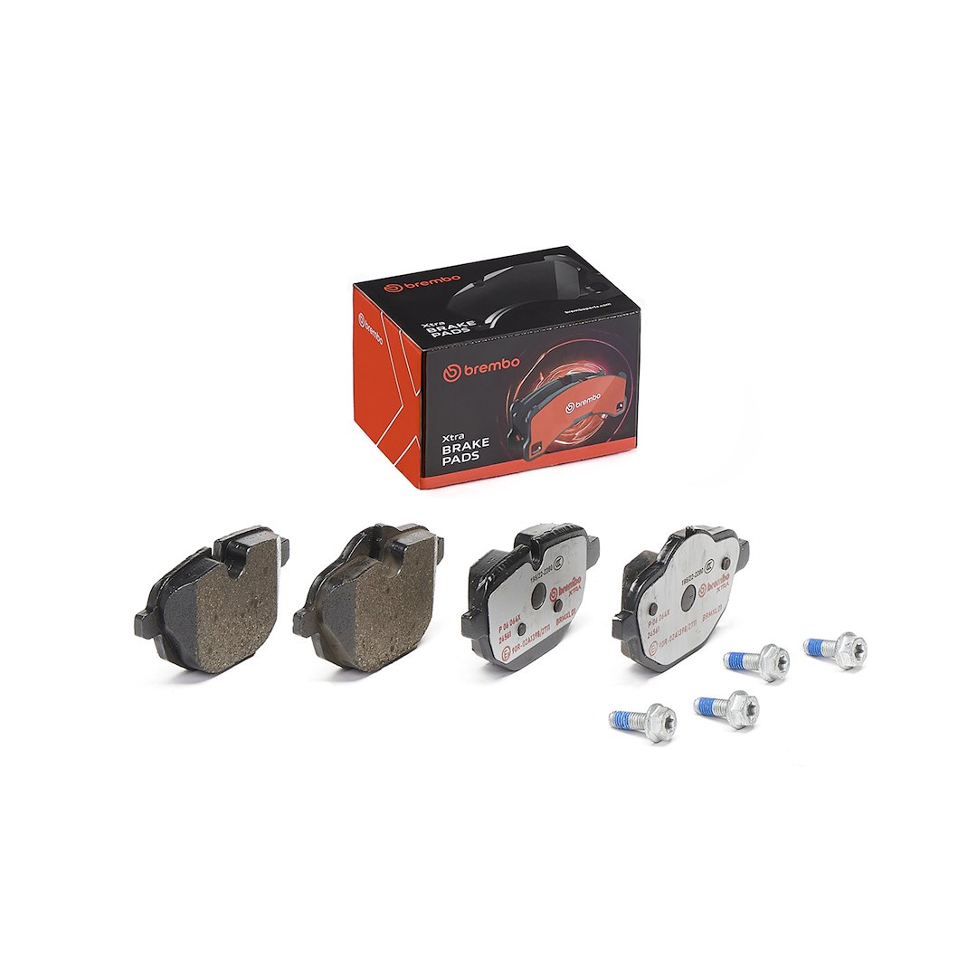Brembo P06064X; Brake Pad; XTRALINE; FMSI Number D1473-8672; Low-Metallic; Set Of 4; With Mounting Hardware