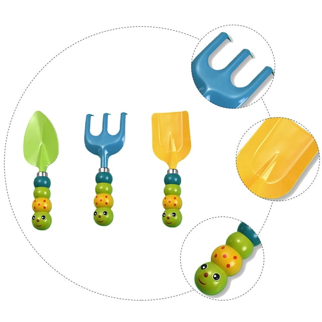COOPHYA Garden Tools Set Beach Sand With Shovel Rake Spade For Outdoor Play Material For Sand Garden Activities