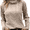Khaki, variant on Olaglory Womens' Turtleneck Sweaters - Cable Knit Casual Comfort Long Sleeve Chunky Pullover Sweaters Slim Fit Fall Winter Fashion Clothes 2026, Khaki