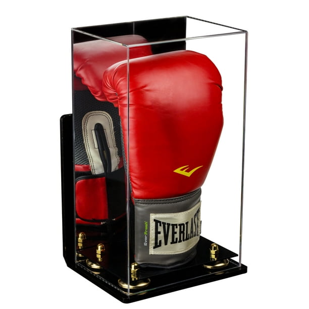 Deluxe Acrylic Boxing Glove Display Case with Mirror, Wall Mount and