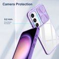 thumbnail image 4 of for Samsung A25 5G Case, Shockproof Rugged Samsung Galaxy A25 5G Phone Case, with Sliding Camera Cover, Drop Protection Crystal Clear Back Case Clear for Galaxy A25 5G, Purple, 4 of 6