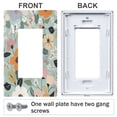 thumbnail image 3 of Yayeee Rocker Switch Wall Plate 1-Gang 4.6"x2.9" Home Decorative Outlet Cover, Green Floral Pattern, 3 of 6