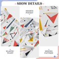 thumbnail image 6 of FORMRS Boys Pajama Pants with Pockets Size 9-10Y Kids Lounge Sleep Bottoms, White Triangles, 6 of 8