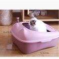 thumbnail image 2 of Litter Box Creative Cat Litter Box Semi-Closed Splash-Proof Cat Toilet Deodorant Splash-Proof Kitty Supplies Easy to Clean Automatic Cat Litter Box (Color : C), 2 of 7