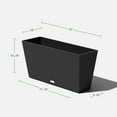 thumbnail image 4 of Veradek Pure Series Midori 31" Plastic Planter - Black, 4 of 16