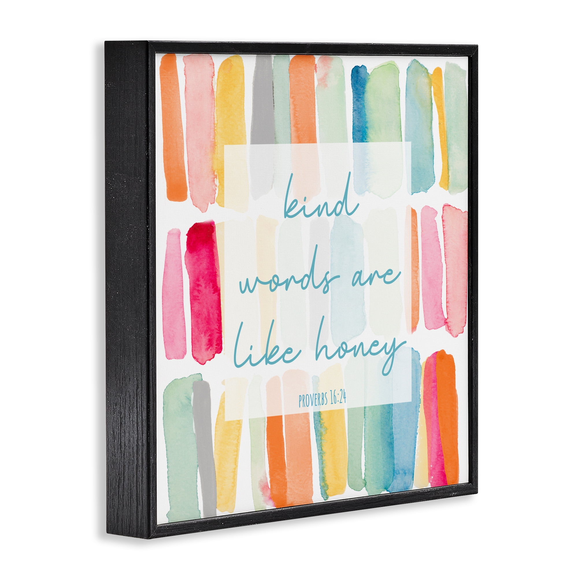 Stupell Industries Kind Words Are Like Honey Black Framed Giclee Art, design by Lanie Loreth